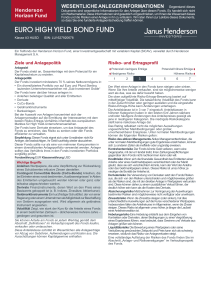 euro high yield bond fund - Janus Henderson Investors