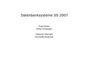 Datenbanksysteme SS 2007