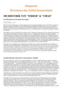 Die Rhetorik von "Terror" und "Cihad": Eine