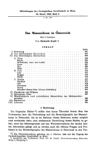 Das Mesozoikum in Österreich