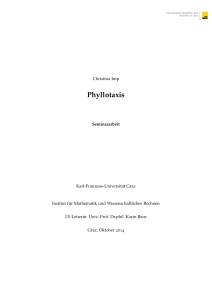 Phyllotaxis - Institut für Mathematik und Wissenschaftliches Rechnen