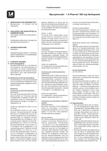 Mycophenolat - 1 A Pharma® 250 mg Hartkapseln