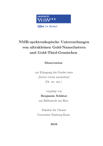 NMR-spektroskopische Untersuchungen von