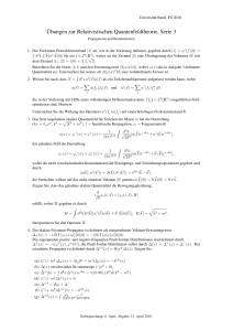 ¨Ubungen zur Relativistischen Quantenfeldtheorie, Serie 3