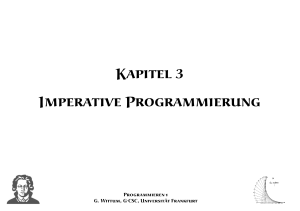 Kap. 3, Imperative Programmierung - G-CSC