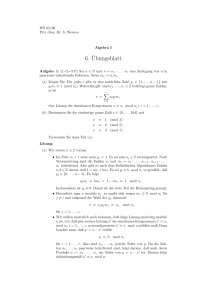 6.¨Ubungsblatt
