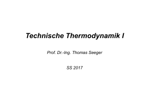Technische Thermodynamik I