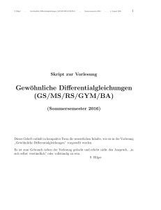 Gewöhnliche Differentialgleichungen (GS/MS/RS/GYM/BA)