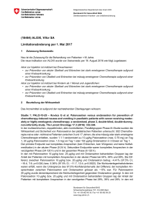 Aloxi Limitationsänderung 01.05.2017