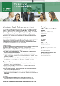 Werkstudent Supply Chain Management (m/w)