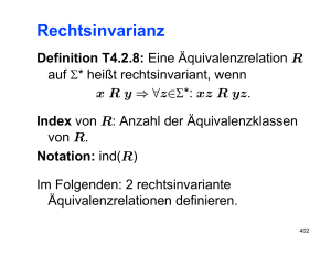 Rechtsinvarianz - TU Dortmund, Informatik 2