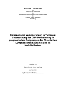 Epigenetische Veränderungen in Tumoren: Untersuchung