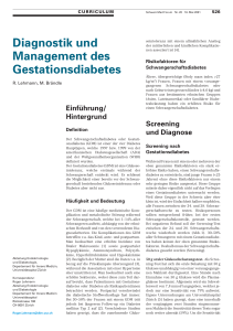 Diagnostik und Management des Gestationsdiabetes