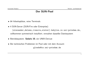 Der SUN-Pool - Universität Potsdam