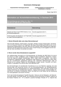 Information zur Arzneimittelvereinbarung in Sachsen 2013