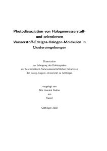 Photodissoziation von Halogenwasserstoff