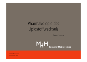 Pharmakologie des Lipidstoffwechsels