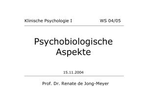 04 VL WS 0405 Psychobiologische Aspekte