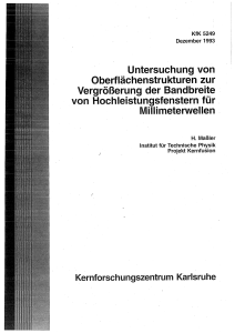 Untersuchung von Oberflächenstrukturen zur Vergrößerung der