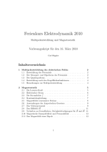 Ferienkurs Elektrodynamik 2010