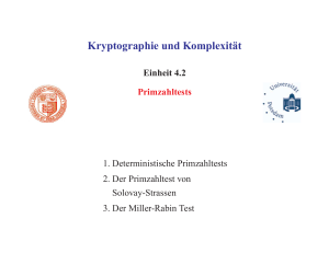 Kryptographie und Komplexit¨at