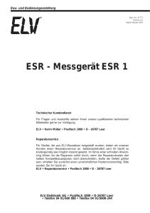 ESR - Messgerät ESR 1