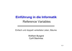 Einführung in die Informatik Reference Variables