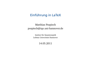 Einführung in LaTeX