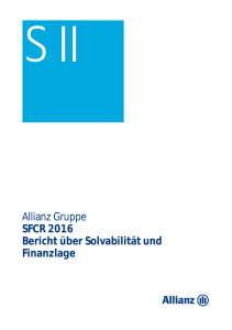Allianz Grupp SFCR 2016 Bericht übe Finanzlage Allianz Gruppe