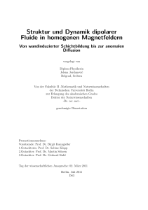 Struktur und Dynamik dipolarer Fluide in homogenen