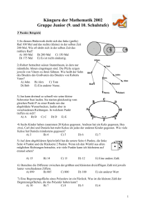 Känguru der Mathematik 2002 - Junior