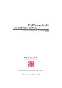 Einführung in die Theoretische Physik - komet 337