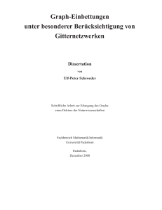 Graph-Einbettungen unter besonderer Ber¨ucksichtigung von