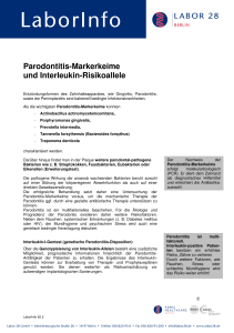 Parodontitis-Markerkeime und Interleukin-Risikoallele