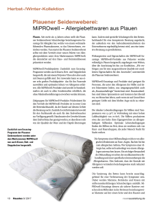 Plauener Seidenweberei: MiPROwell – Allergiebettwaren aus Plauen