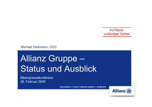 Allianz Gruppe – Status und Ausblick