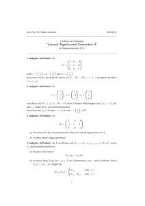 “Lineare Algebra und Geometrie II”