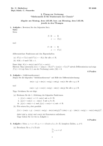 Math. C. Pomrehn 2. ¨Ubung zur Vorlesung “Mathematik II für