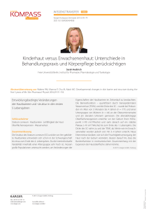 Transfer Kinderhaut versus Erwachsenenhaut: Unterschiede in
