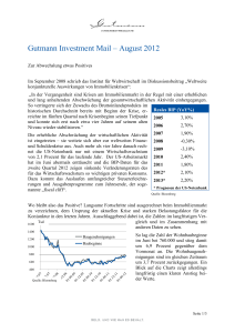 Gutmann Investment Mail – August 2012