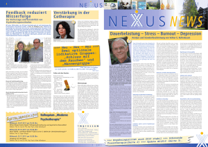 Dauerbelastung – Stress – Burnout – Depression - NEXUS