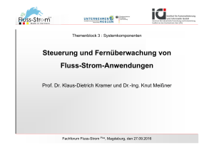 Steuerung und Fernüberwachung von Fluss-Strom