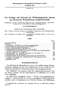 Zur Geologie und Tektonik der Weißerdelagerstätte Aspang am