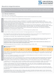 Wesentliche Anlegerinformationen I