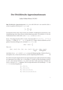 Der Dirichletsche Approximationssatz