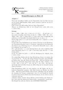Beispiellösungen zu Blatt 48 - Mathematik an der Universität Göttingen