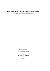 Fakult¨at f¨ur Physik und Astronomie