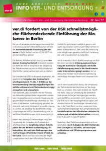 che flächendeckende Einführung der Bio- tonne in Berlin - Ver