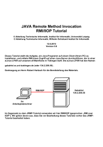 JAVA Remote Method Invocation RMI/IIOP Tutorial