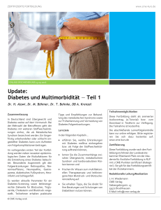 Update: Diabetes und Multimorbidität — Teil 1 - CME